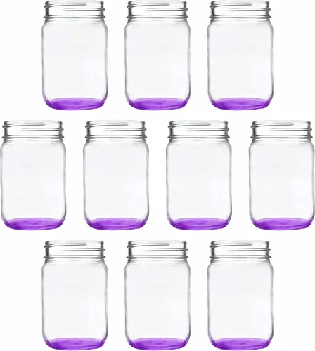 Miniatura 13 de DISCOUNT PROMOS Tarros de vidrio decorativos personalizados de 12 onzas, juego de 50 unidades, tarros de vidrio para avena durante la noche, dulces