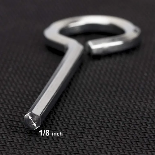Miniatura 2 de Paquete de 10 llaves hexagonales estándar de 1/8 pulgadas con bucle completo, llave Allen para dispositivos de salida de pánico de barra de empuje