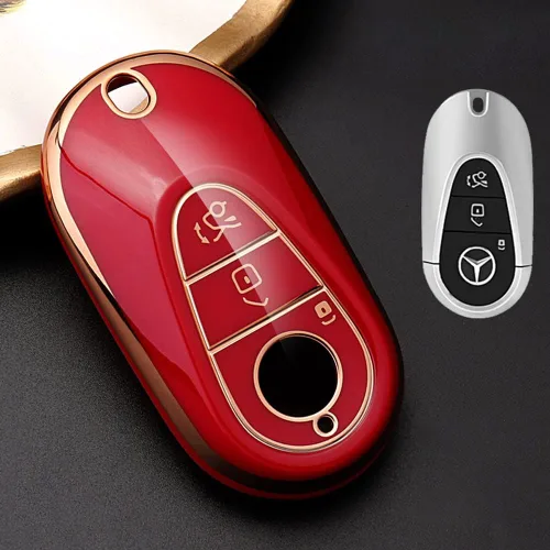Miniatura 3 de Funda para llavero de automóvil de TPU con llavero para Mercedes Benz W223 S Class S300 S350 S450 S500 2020 2021 Funda para llave de automóvil