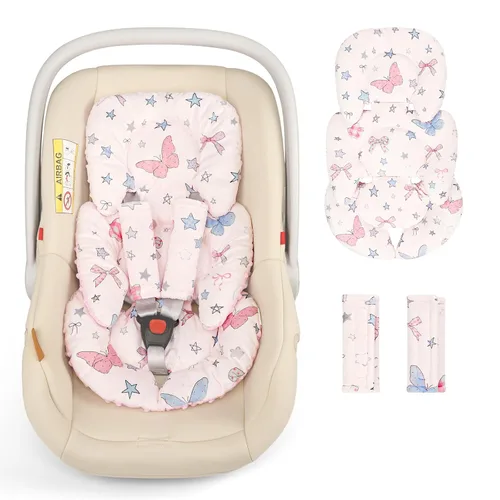 Miniatura 10 de GFU Apoyo para la cabeza del asiento de coche para recién nacido, 2 en 1 Apoyo para la cabeza y el cuerpo del asiento de coche para bebé