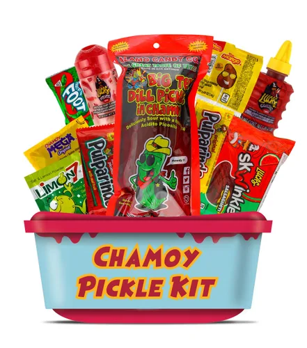 Kit de Pepinillos con Chamoy, Mezcla de Dulce Mexicano Listo para Hacer la Famosa Tendencia de TikTok, Incluye Pepinillo Original Alamo Dill, Baby