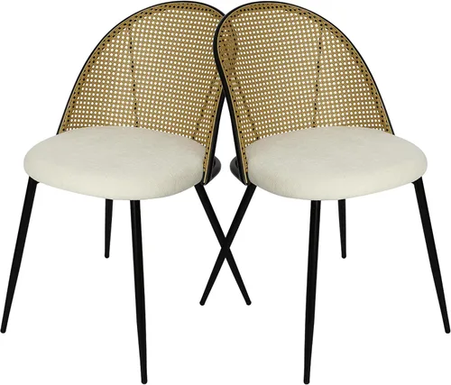 Miniatura 10 de CangLong Mid Century - Juego de 2 sillas tapizadas de terciopelo para cocina, modernas, color verde, 1