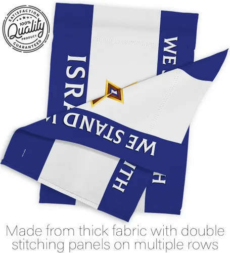 Miniatura 7 de Israel Flag We Stand with Israel American Flags Pack Tapiz Wall Room - Póster al aire libre Bandera de Israelí Campsite Home Banner