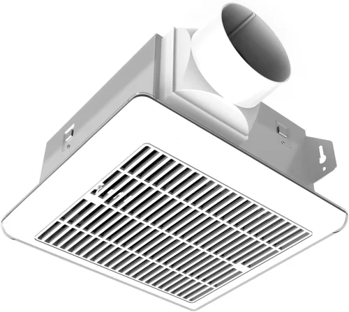 Tech Drive - Extractor de baño con luz, 50 CFM, 1.0Sone, luz LED seleccionable 3CCT de 800 lúmenes, fácil de instalar, ventilador de ventilación