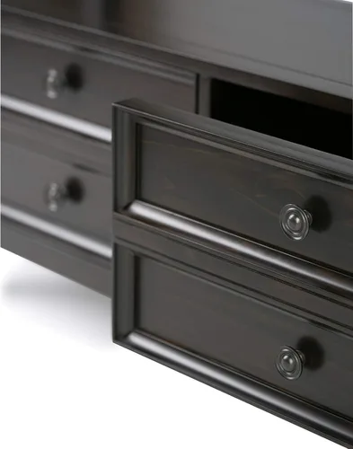 Miniatura 6 de SIMPLIHOME Amherst - Mesa consola – Mesa de sofá de madera maciza de 48 pulgadas de ancho en color marrón nogal, mesa de almacenamiento