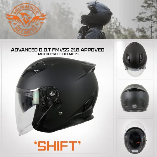 Miniatura 6 de Milwaukee Helmets Casco de motociclista de cara abierta 3/4 MPH98XX - XS