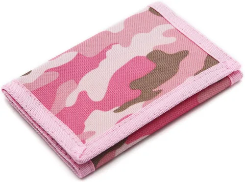 Cartera de bloqueo de RFID identificación de frecuencia de radio de tres partes de lona para deportes al aire libre para niños Cartera de bolsillo