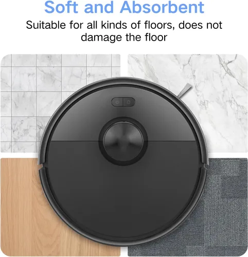 Miniatura 7 de VIEWALL Paquete de 6 paños de microfibra compatibles con Roborock Q7 M5 / Q7 M5+ / Q7 L5 / Q7 L5+ robot aspirador, accesorios de repuesto de paños