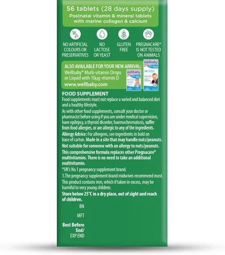 Miniatura 4 de Vitabiotics - Pregnacare - New Mum - 56 Tabletas