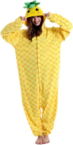 Miniatura 3 de vavalad Disfraces de piña para adultos, pijamas de una pieza, piña, fruta y piña, regalos para mujeres y hombres