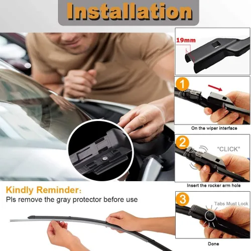 Miniatura 5 de Juego de escobillas para parabrisas OEM de repuesto para BMW 5 7 Series F01 F02 F04 F07 F10 M5 2010-2016 Escobillas de alto rendimiento
