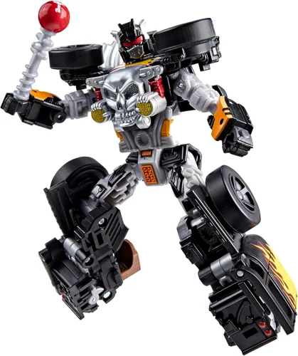Miniatura 4 de Transformers Colaborative Hot Wheels x Bone Shaker, figura de acción de robot de clase de lujo de 5 pulgadas que se convierte en automóvil, juguetes