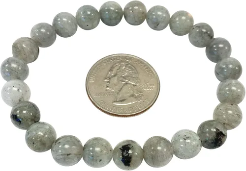Miniatura 684 de Gem Avenue Handmade Round Bead Stretch Bracelet Unisex Natural Stone Beaded Jewelry for Men & Women, Elastic Wristband for Daily Wear
