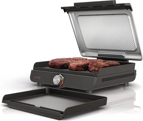 Miniatura 15 de Ninja Sizzle Pro XL Plancha de Interior de 20 Pulgadas + Parrilla, Tapa Ventilada Desmontable, Control de Grasa, Placas Antiadherentes de Cerámica