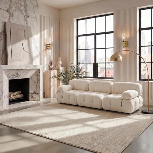 Miniatura 11 de SAFAVIEH Vision Collection VSN606F - Tapete de 6 pies x 9 pies, crema, moderno, ombré, no desprende pelo, fácil cuidado, para zonas de alto tráfico