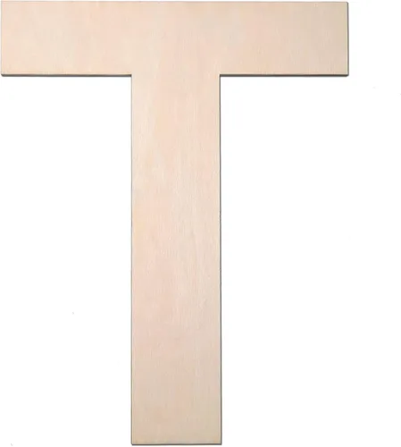 Miniatura 17 de Símbolo de madera de 12 pulgadas &, letra grande de madera sin terminar de 1/4 de pulgada de grosor para manualidades de bricolaje, decoración