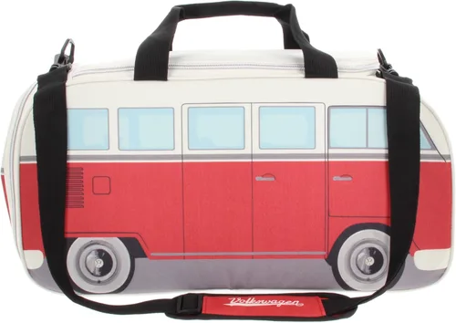 Miniatura 6 de BRISA VW Collection - Volkswagen Samba Bus T1 Camper Van Sport, gimnasio, bolsa de viaje, bolsa de lona con compartimento para zapatos y artículos