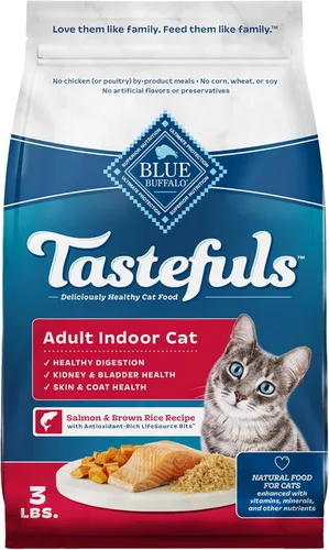 Miniatura 16 de Blue Buffalo Tastefuls - Alimento seco para gatos adultos, fórmula para gatos de interior, fabricada en los Estados Unidos con ingredientes