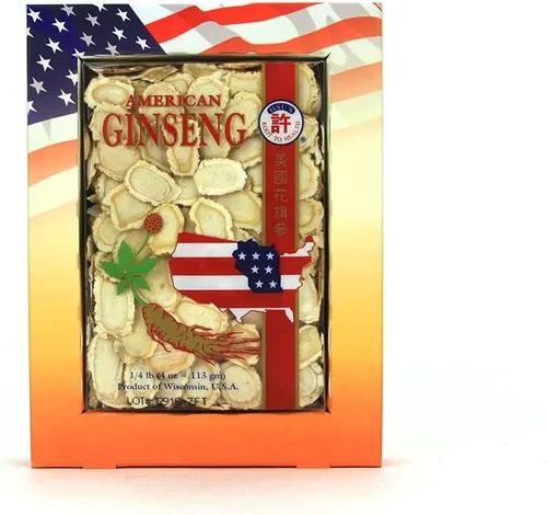 Miniatura 6 de Hsu's SKU 0126-4 Cultivado en Wisconsin Rodajas mixtas de ginseng americano 0126-4 Caja de 4 onzas