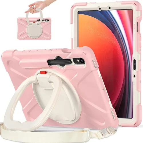 Miniatura 99 de 360 Rotation Case for Galaxy Tab ActivePro/Tab Active4 Pro/Active 5 Pro 10.1" Sturdy Cover Rotate Ring Stand Shoulder Carrying Strap Hand Strap