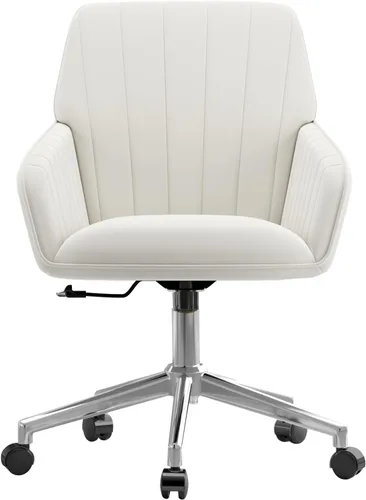 YISHENG Silla de escritorio de oficina de terciopelo con base plateada, con ruedas, moderna altura ajustable de 360 grados, giratorias, tapizadas,