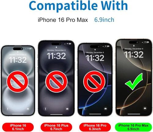Miniatura 2 de Mothca Paquete de 2 protectores de pantalla de vidrio mate para iPhone 16 Pro Max [6.9 pulgadas] + 2 protectores de lente de cámara, vidrio templado