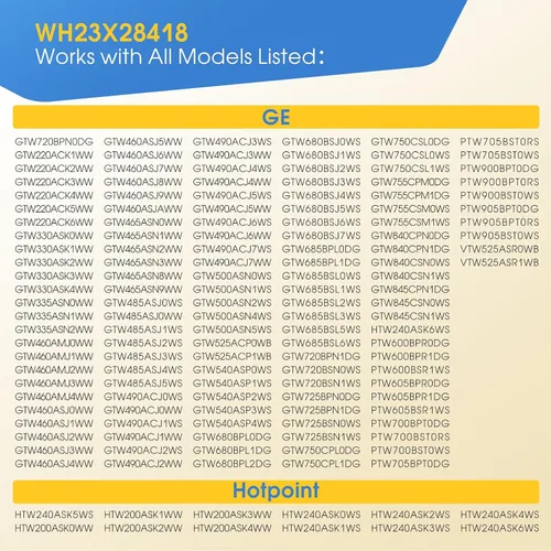 Miniatura 6 de OEM 290D1201G003 WH23X28418 Conjunto de bomba de drenaje de lavadora compatible con GE Hotpoint, reemplaza WH23X24178 WH23X27574 4958182 AP6889136