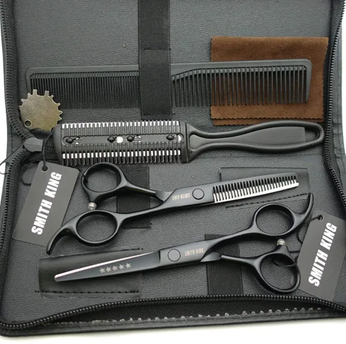 Miniatura 2 de Tijeras de pelo de 5.5 pulgadas con peine de adelgazamiento, tijeras de corte de cabello, tijeras de adelgazamiento para profesionales y personales