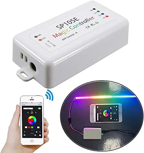 Miniatura 4 de RGBZONE Controlador LED Bluetooth SP105E, control inteligente de aplicación, sincronización de música para WS2811 WS2812B WS2815 WS2813 WS2801