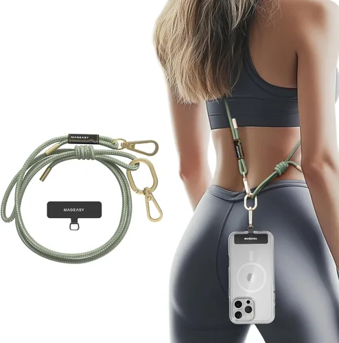Miniatura 9 de MAGEASY Cordón universal para teléfono celular, correa cruzada antirrobo para iPhone 17 Pro Max y la mayoría de teléfonos inteligentes, para hombres