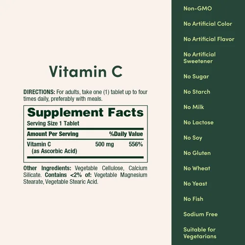 Miniatura 5 de Suplemento Nature's Bounty, tabletas con 0.017 oz de vitamina C pura, 1474, 1, 1