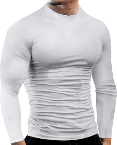 Miniatura 74 de Camisas de compresión atléticas de manga larga para hombre, capa base, camisa de entrenamiento atlético, camisas de compresión, camisetas deportivas