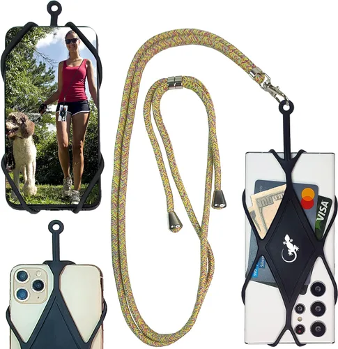 Miniatura 8 de Gecko Travel Tech Cordones de teléfono con cordón para teléfono celular para alrededor del cuello del cuello Lanyard Phone Crossbody Cuello Flame Xl
