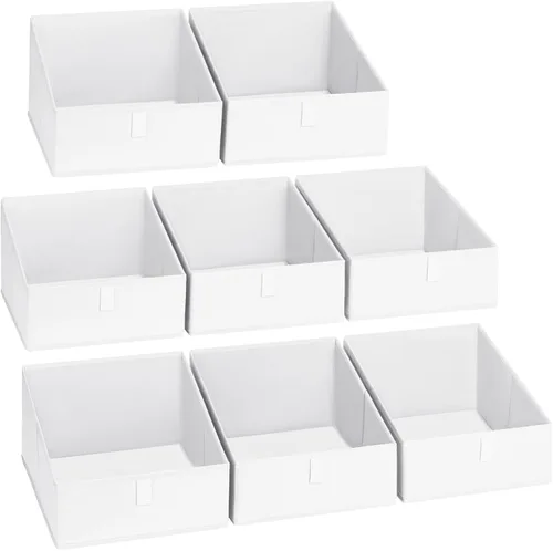 Miniatura 18 de DIMJ Contenedores de almacenamiento trapezoidales para ropa, 4 paquetes organizadores de armario y cestas de almacenamiento, cestas plegables