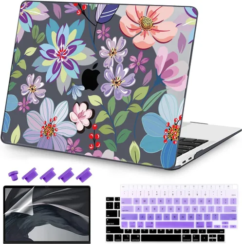 Miniatura 10 de Teryeefi Funda compatible con MacBook Air de 13 pulgadas M1 2021 2020 2019 2018 versión A2337 A2179 A1932 con Touch ID, carcasa rígida de plástico