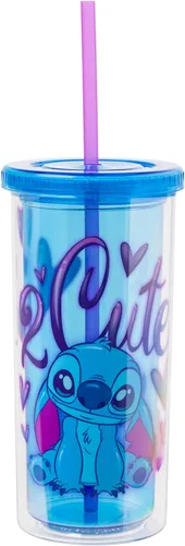Miniatura 13 de Silver Buffalo Care Bears - Vaso alto de plástico iridiscente con diseño de estrellas arcoíris con tapa y pajilla, 20 onzas Care Bears iridiscentes