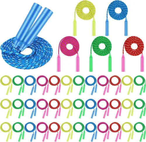Miniatura 9 de Aneco Cuerda de saltar colorida equipo de ejercicio a granel 7.2 pies de nailon cuerda de salto cuerda de color para ejercicio al aire libre