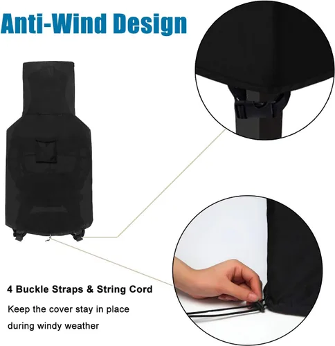 Miniatura 3 de WOMACO Cubierta de chimenea impermeable para chimenea de patio, resistente a la intemperie, cubierta protectora para chimenea al aire libre