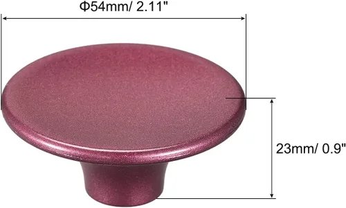 Miniatura 2 de MECCANIXITY Pomo universal para tapa de olla, perilla de repuesto de acero inoxidable, 2.126 x 0.906 in, color rojo, para cubierta de olla