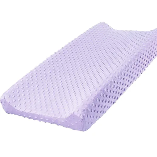 Miniatura 13 de Owlowla Funda para cambiador, sábanas suaves de punto minky para cambiador para bebé niño y niña (crema)