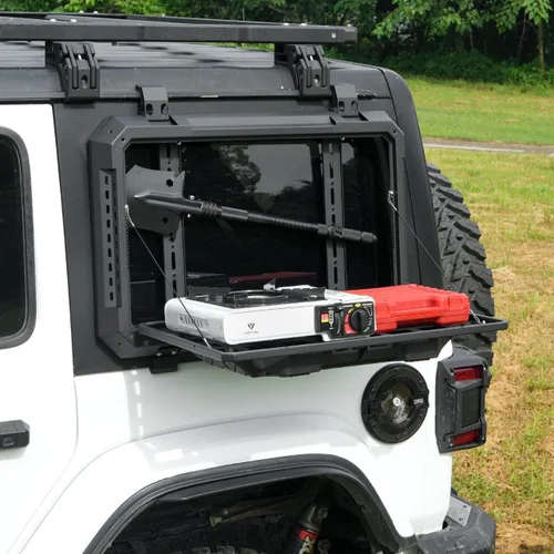 Miniatura 12 de Kit de panel lateral MOLLE para almacenamiento en ventana trasera con decoración protectora para Jeep Wrangler 2018-2025 JL de 4 puertas