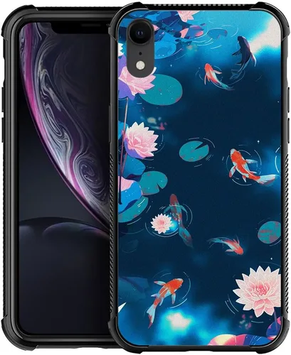 Miniatura 8 de DJSOK Funda compatible con iPhone XR, H American Eagle Flag con cuatro esquinas, protección a prueba de golpes, TPU suave y patrón de policarbonato