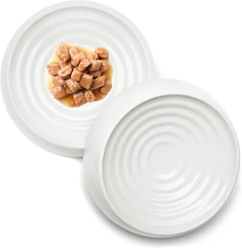 Miniatura 10 de CatGuru - Tazón para comida de gato, alivia la fatiga de los bigotes, plato ancho para gato, tazones antideslizantes para gatos, tazones poco