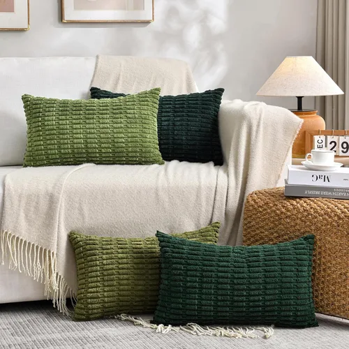 Miniatura 305 de Fancy Homi - Paquete de 2 fundas de almohada decorativas de color taupe de 22 x 22 pulgadas para sala de estar, sofá, cama, estilo rústico, bohemio