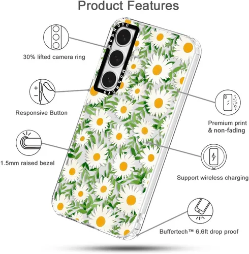 Miniatura 6 de MOSNOVO - Funda para teléfono Samsung Galaxy S24, con protección Buffertech contra caídas de grado militar (6.6 pies), de poliuretano termoplástico