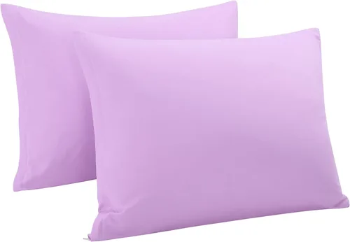 Miniatura 18 de uxcell Fundas de almohada tejidas de 100% algodón egipcio, fundas de almohada suaves y transpirables con cierre de cremallera, 2 fundas de almohada
