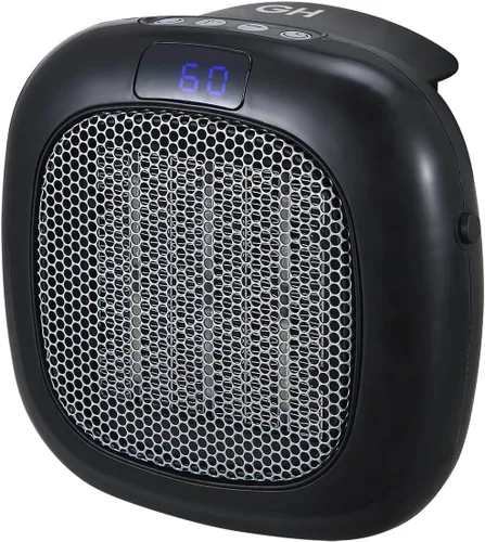 Miniatura 9 de Good Housekeeping - Calentador de pared mini para interiores con termostato y control remoto, 750 W, negro