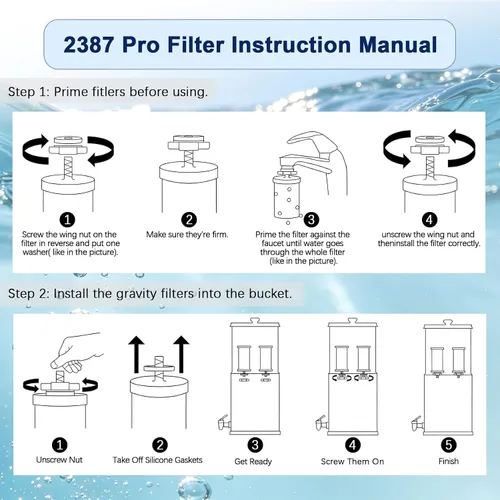 Miniatura 8 de Reemplazo de filtro 2387 Pro, certificado NSF/ANSI 42 para reemplazo de filtro de agua Alexapure, capacidad de rendimiento de 5,000 galones