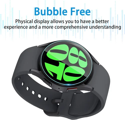 Miniatura 5 de Suoman Paquete de 4 para Samsung Galaxy Watch 6/Galaxy Watch 7 de 44 mm Protector de pantalla, [Antiarañazos] 2.5D Dureza 9H Película protectora