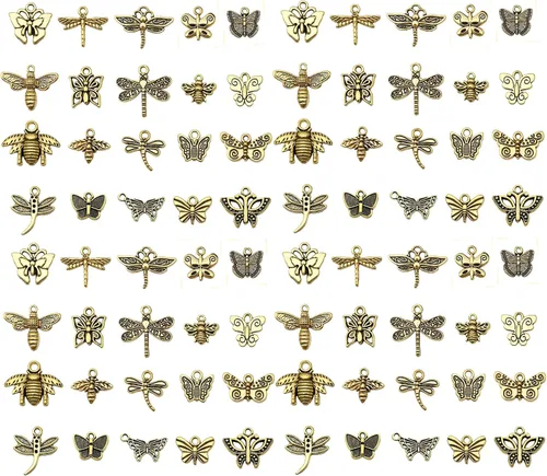 Miniatura 32 de WOCRAFT 60 piezas de dijes de pulsera de cruz dorada KC para juegos de fabricación de joyas, collares, pulseras, llaveros, kit de suministros de KC